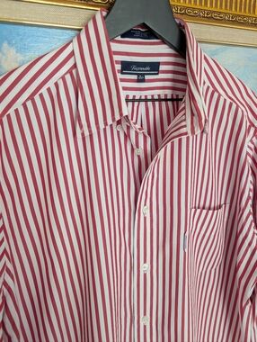Faconnable Red and White Riviera Shirt